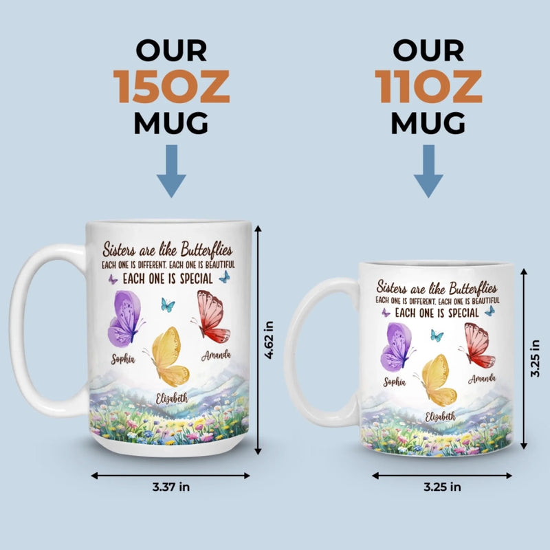 Custom Mug - Personalized Best Friend Birthday Gifts For Women, Besties, Sisters, BFF - True Friends Forever Always