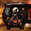 Custom 12oz Ceramic Cauldron Coffee Mug - Personalized Halloween Witchy Gifts For Besties, Sisters, BFF, Family, Yourself - Purrfectly Spooky