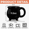 Custom 12oz Ceramic Cauldron Coffee Mug - Personalized Halloween Witchy Gifts For Besties, Sisters, BFF, Family, Yourself - Brew And Boo