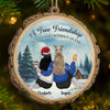 Custom Wood Ornament - Personalized Best Friend Christmas Birthday Gifts For Women, Besties, Sisters, BFF - True Friendship Never Ends