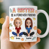 Custom Mug - Personalized Best Friend Birthday Gifts For Women, Besties, Sisters, BFF - Together We Laugh Without End