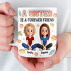 Custom Mug - Personalized Best Friend Birthday Gifts For Women, Besties, Sisters, BFF - Together We Laugh Without End