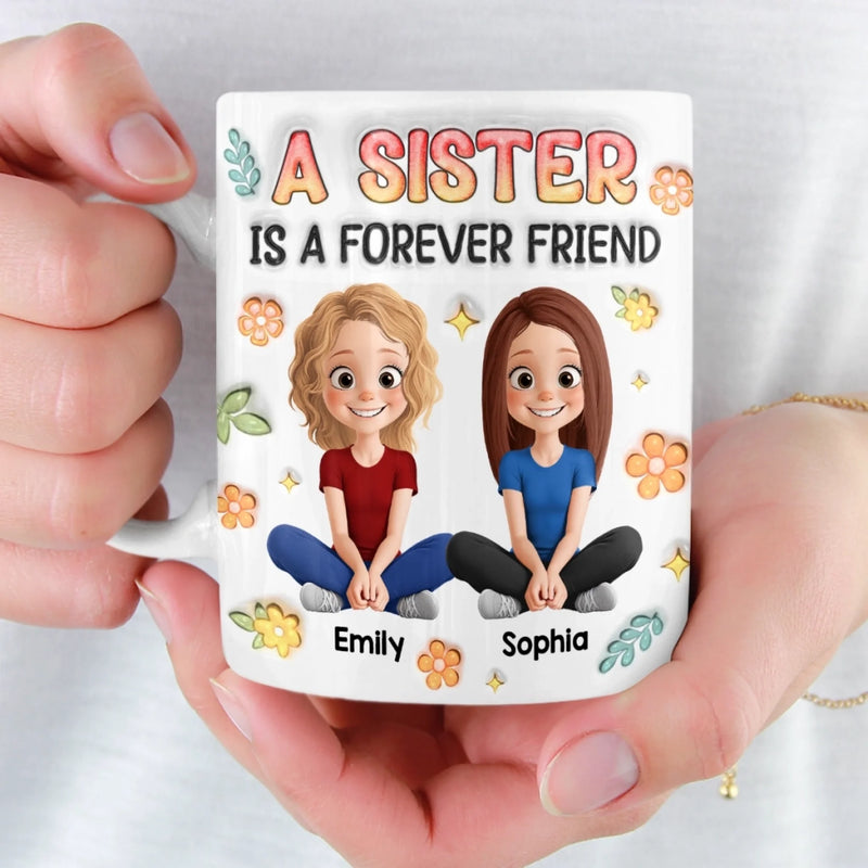 Custom Mug - Personalized Best Friend Birthday Gifts For Women, Besties, Sisters, BFF - Together We Laugh Without End