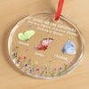 Custom Circle Glass Ornament - Personalized Best Friend Christmas Birthday Gifts For Women, Besties, Sisters, BFF - Bestie Joy Flutters Like Butterflies