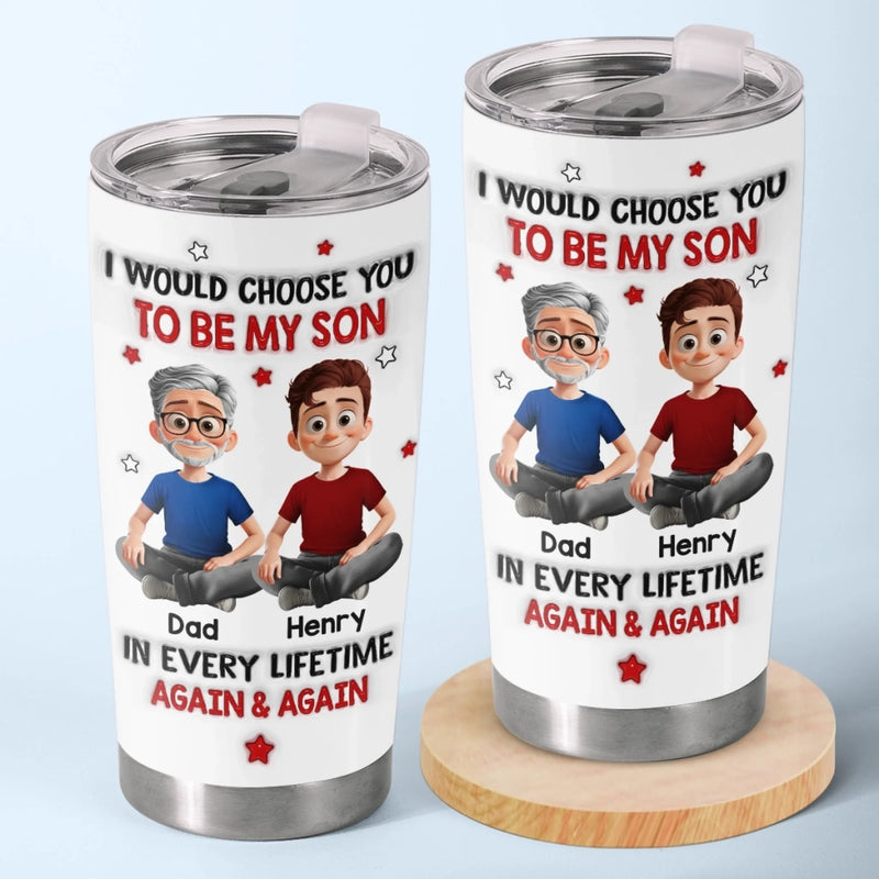 Custom Name Father Son Gifts - Personalized Tumbler