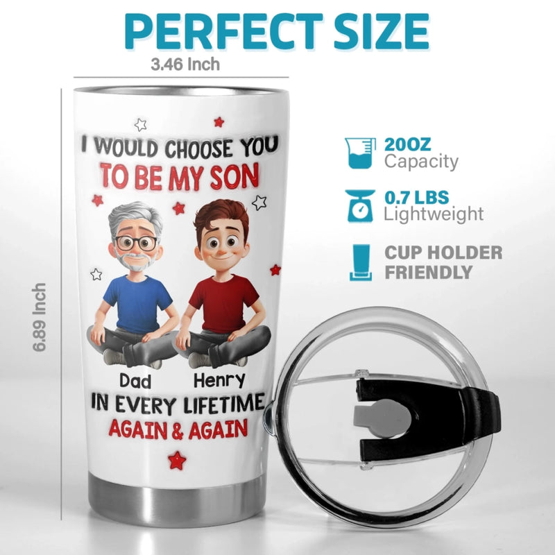 Custom Tumbler - Personalized Birthday Gifts For Mom, Dad, Son - My Son My Forever Gift