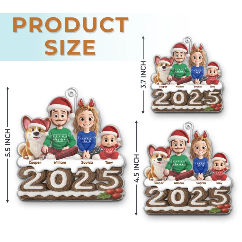 Custom Name Christmas Family Gifts - Personalized Ornament