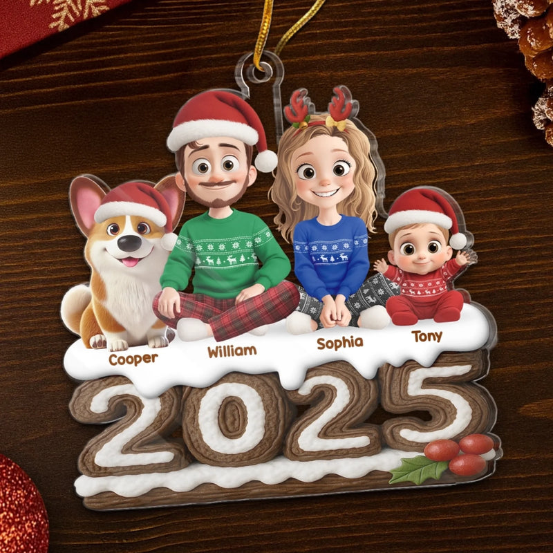 Custom Name Christmas Family Gifts - Personalized Ornament