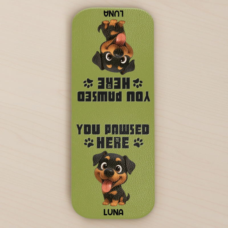 Custom Leather Magnetic Bookmark - Personalized  Bookish Gifts For Book Lovers, Bookworms, Dog Cat Lovers, Dog Dad And Mom, Cat Owners - Reading Is Better With Paws