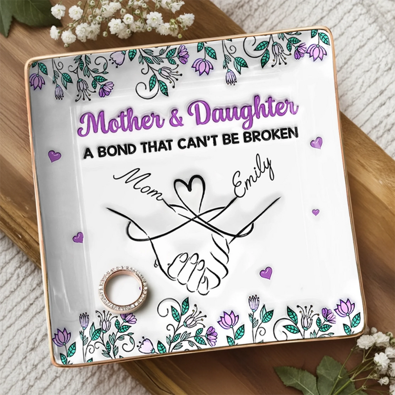 Custom Full-Print Jewelry Dish - Personalized Birthday Gifts For Mom, Daughter - Keep Your Sparkle Close Always