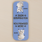 Custom Name Cat Lover Gifts - Personalized Leather Magnetic Bookmark