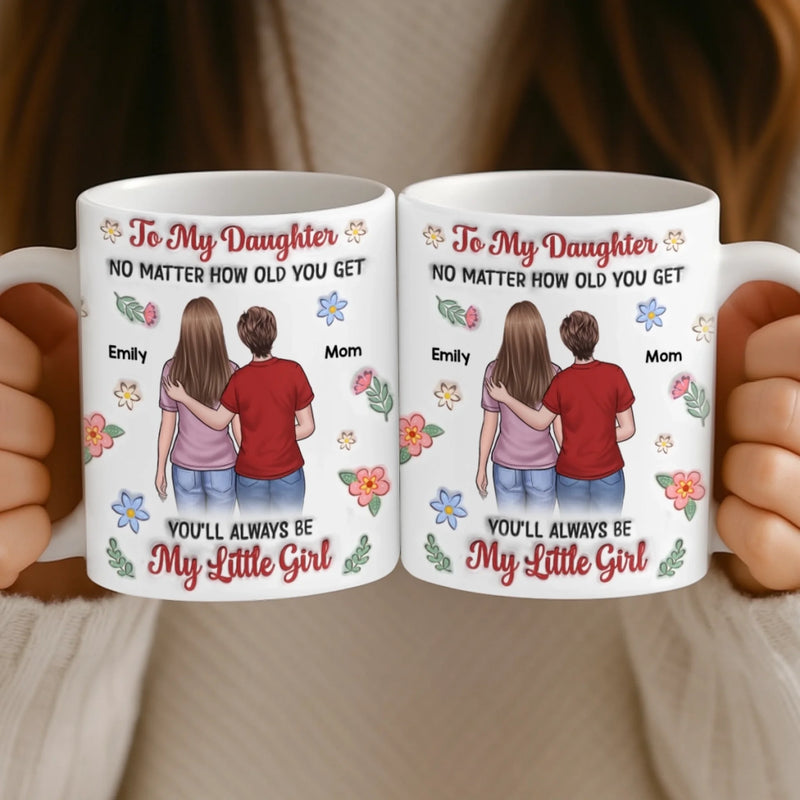Custom Mug - Personalized Birthday Gifts For Dad, Mom, Daughter - Love Grows In Every Embrace