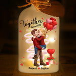 Custom Name Couple Anniversary Gifts - Personalized LED Jar Light