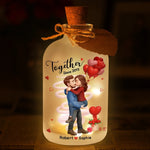 Custom Name Couple Anniversary Gifts - Personalized LED Jar Light