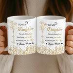 Heartfelt Daughter Gifts from Mom with Loving Message - Mugs