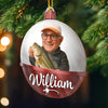Custom Photo Acrylic Ornament - Personalized Christmas Birthday Fishing Gifts For Fisherman - Casting Dreams On Quiet Waters