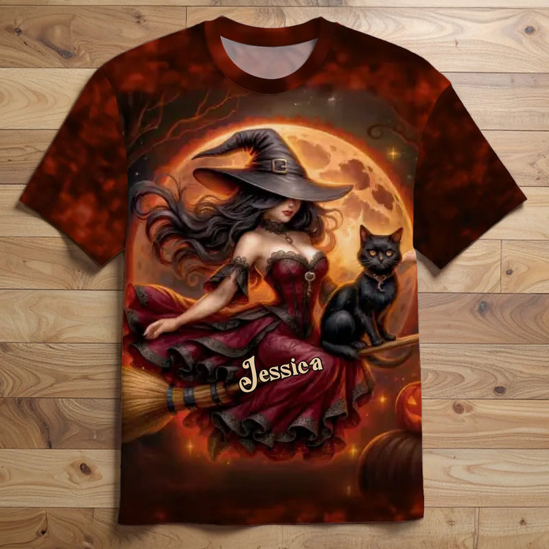 Custom Unisex T-shirt - Personalized Halloween Witchy Gifts For Women - Wickedly Good Vibes