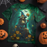 Custom Name Halloween Witch Gifts for Women - Personalized AOP T-shirt