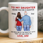 Custom Name Father Daughter Gifts - Personalized Mugs