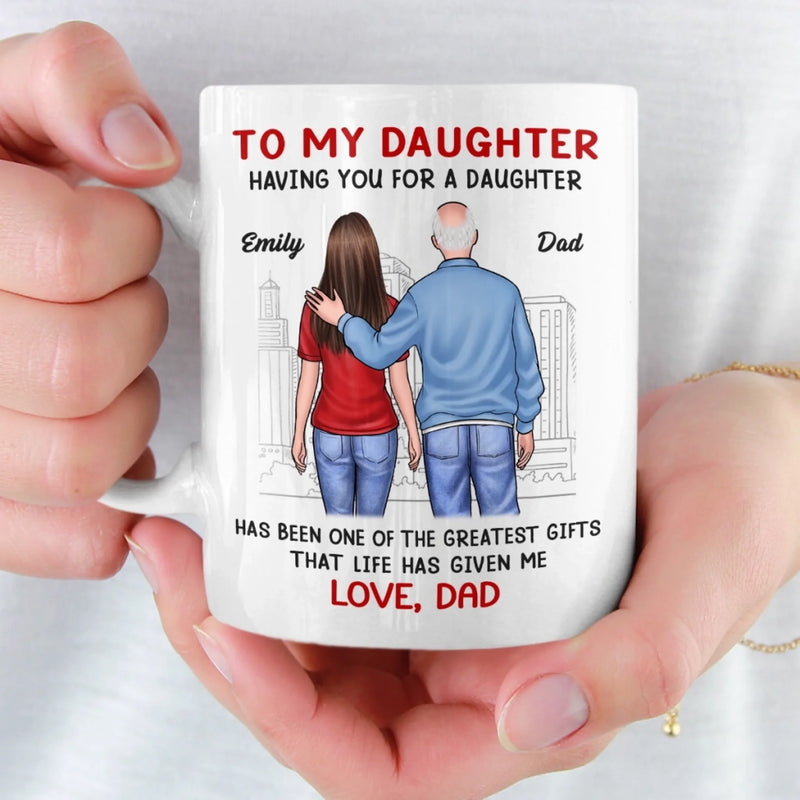 Custom Name Father Daughter Gifts - Personalized Mugs