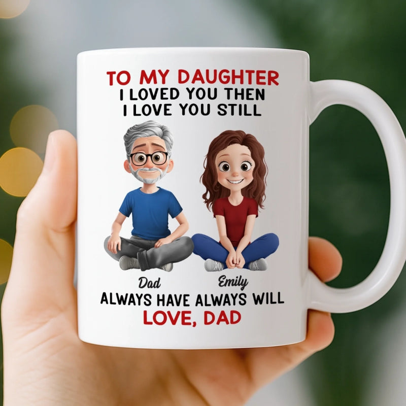 Custom Name Daughter Gifts from Dad - Personalized Mugs