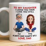 Custom Name Daughter Gifts from Dad - Personalized Mugs