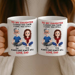 Custom Name Daughter Gifts from Dad - Personalized Mugs