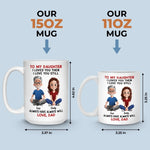 Custom Name Daughter Gifts from Dad - Personalized Mugs