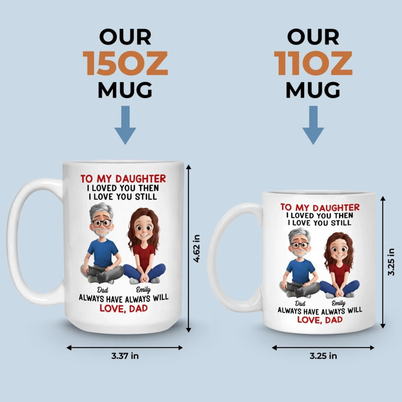 Custom Name Daughter Gifts from Dad - Personalized Mugs