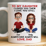 Custom Name Daughter Gifts from Dad - Personalized Mugs