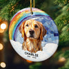 Custom Photo Ceramic Ornament - Personalized Pet Christmas Memorial Sympathy Gifts For Dogs, Cats - Gentle Companions Forever Remembered