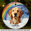 Custom Photo Ceramic Ornament - Personalized Pet Christmas Memorial Sympathy Gifts For Dogs, Cats - Gentle Companions Forever Remembered
