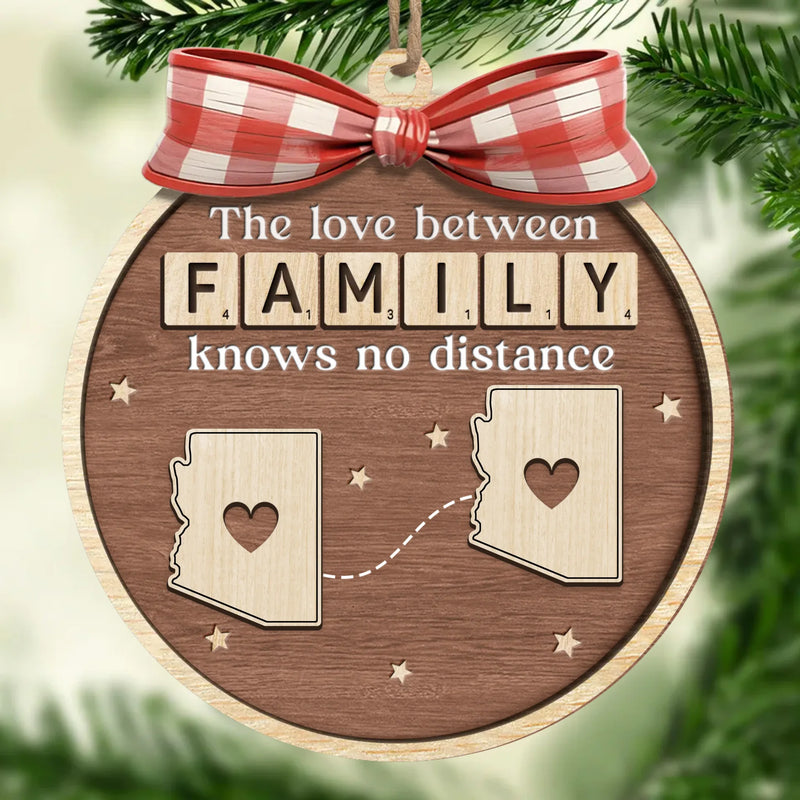 Family Love Across the Miles Christmas Keepsake Ornament