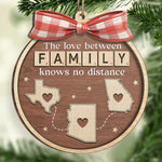 Family Love Across the Miles Christmas Keepsake Ornament