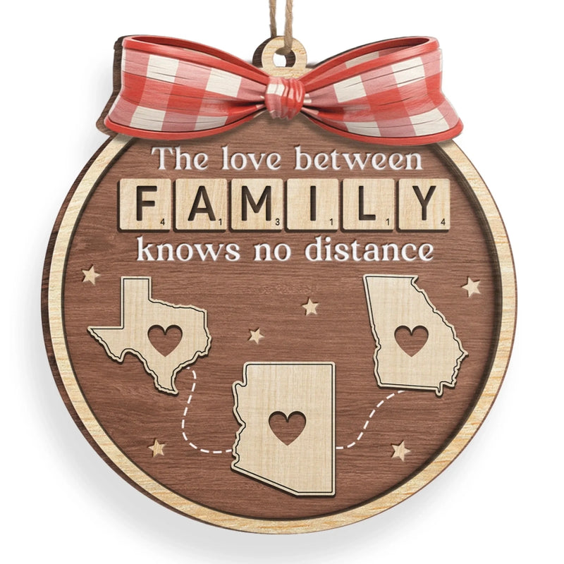 Family Love Across the Miles Christmas Keepsake Ornament
