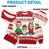 Custom Unisex Ugly Sweatshirt - Personalized  Christmas Birthday Gifts For Family, Dog Cat Lovers - Santa’s Favorite Family