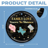 Custom Long Distance Ceramic Ornament - Personalized Christmas Birthday Gifts For Mom, Dad, Brother, Sister, Kids - Wherever We Are, Love Finds The Way