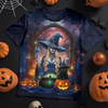 Custom Unisex T-shirt - Personalized Halloween Witchy Gifts For Besties, Sisters, BFF, Family, Yourself - Living Free With A Spellbound Heart