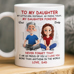 Custom Name Daughter Gifts from Dad - Personalized Mugs