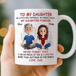 Custom Name Daughter Gifts from Dad - Personalized Mugs