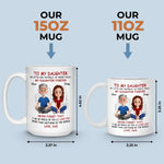 Custom Name Daughter Gifts from Dad - Personalized Mugs