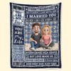 Custom Blanket - Personalized Anniversary Wedding Gifts For Husband And Wife, Him And Her - My Favorite Chapter Is Us