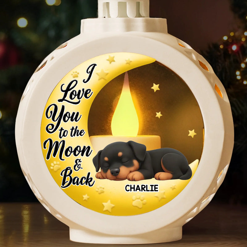 Custom Candlelight Lantern Ornament - Personalized Pet Christmas Memorial Sympathy Gifts For Dogs - Love Never Fades