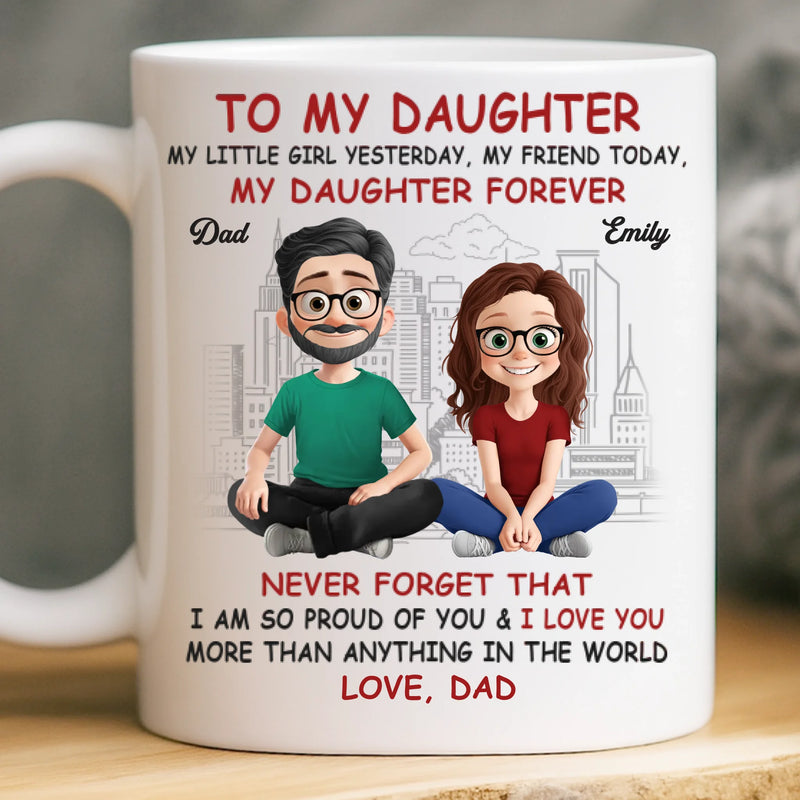Custom Name Daughter Gifts from Dad - Personalized Mugs