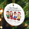 Custom Ceramic Ornament - Personalized Best Friend Christmas Birthday Gifts For Women, Besties, Sisters, BFF - Besties And Bubbly Joy
