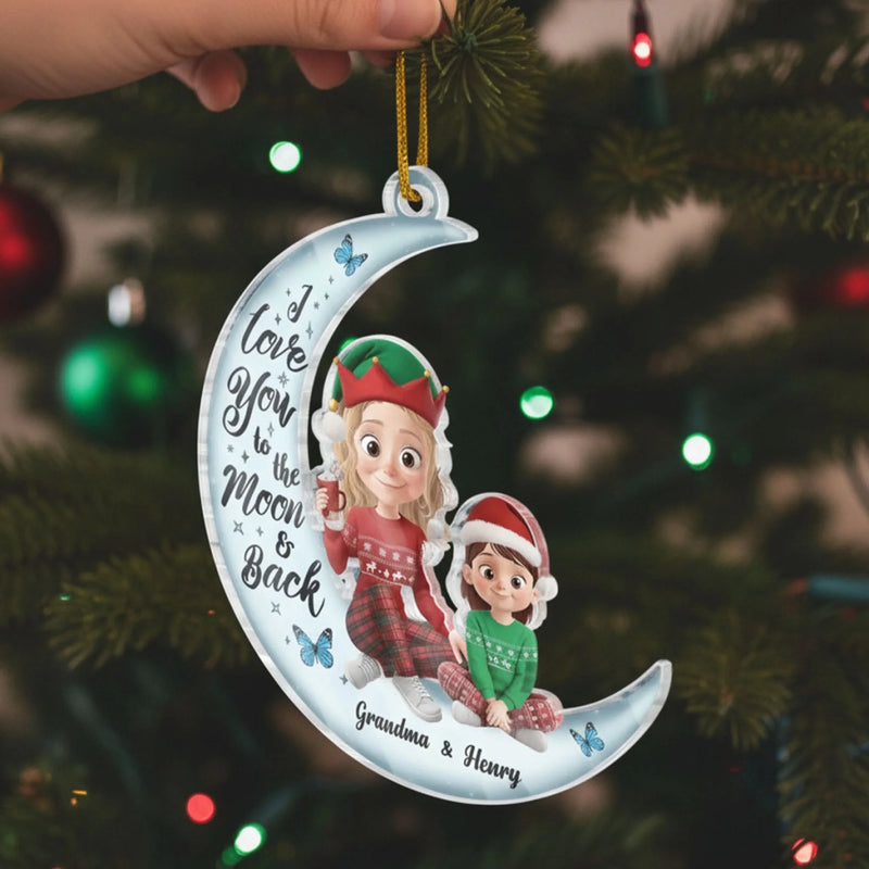 Custom Name Christmas Gifts for Grandma - Personalized Ornament