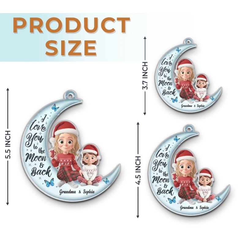 Custom Name Christmas Gifts for Grandma - Personalized Ornament