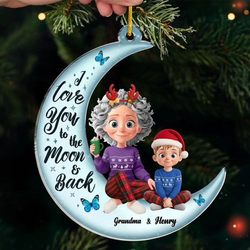Custom Name Christmas Gifts for Grandma - Personalized Ornament