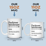 Funny Fuctose Intolerant Gifts for Adults - Novelty Mugs