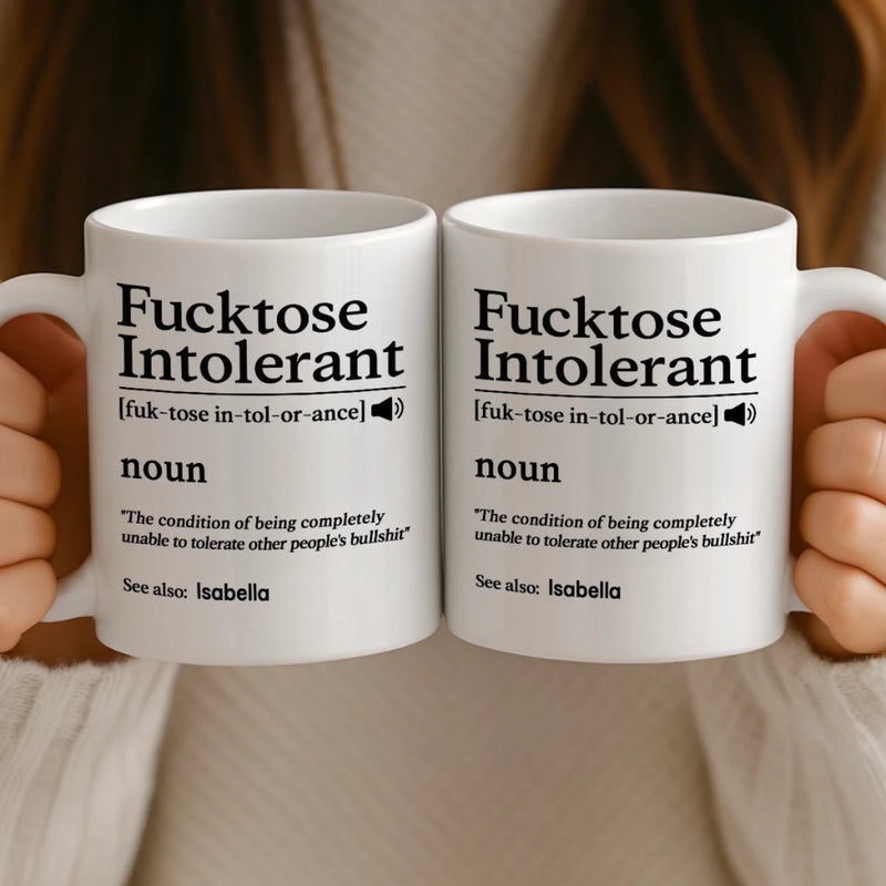 Funny Fuctose Intolerant Gifts for Adults - Novelty Mugs